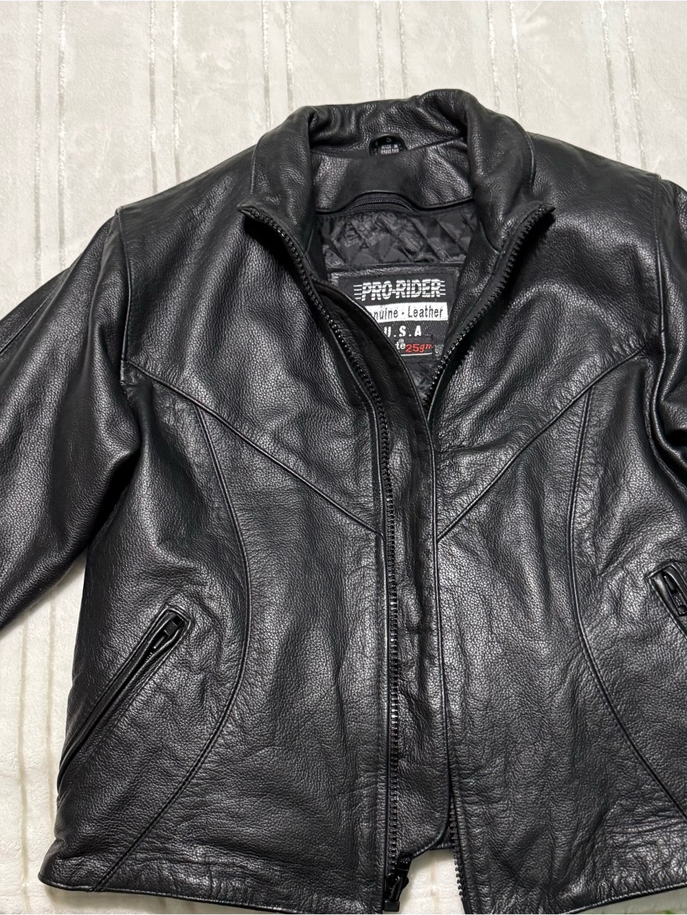 Pro Rider Women’s Leather Jacket Thinsulate 25 GM with Zip Out Liner Size Small